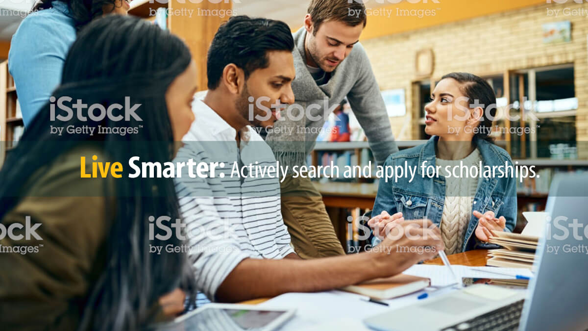 Prospective college students search for scholarships together, including using the scholarship search tool